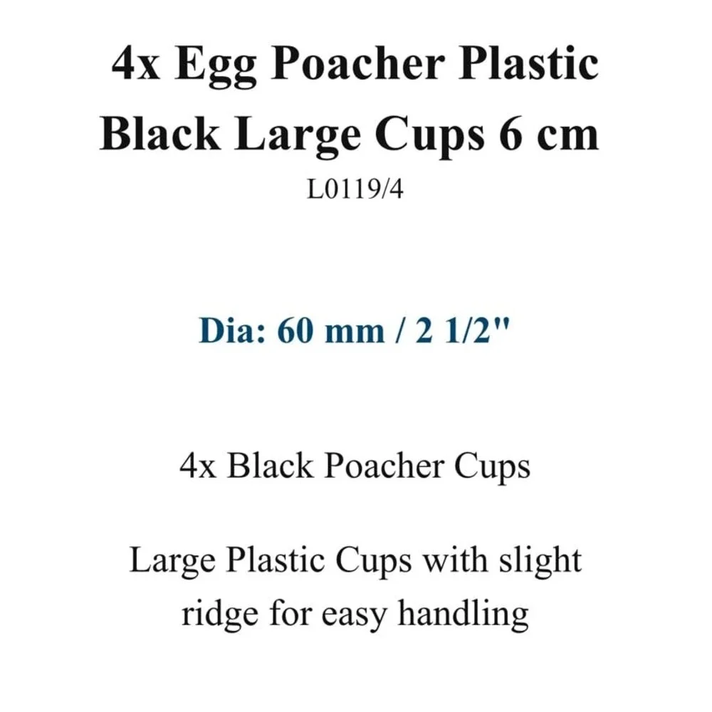 4 Egg cups for‎ poached eggs NEW!